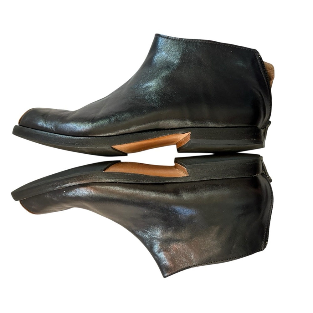 Cydwoq Stop Black Leather Womens Ankle Boot with Back Zipper Made in USA Size 37 - Picture 6 of 15